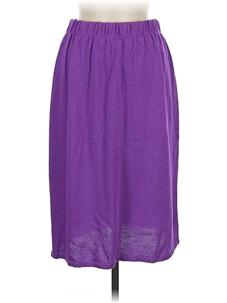 Pre-owned San Remo By Laura Knits Casual Skirt In Purple