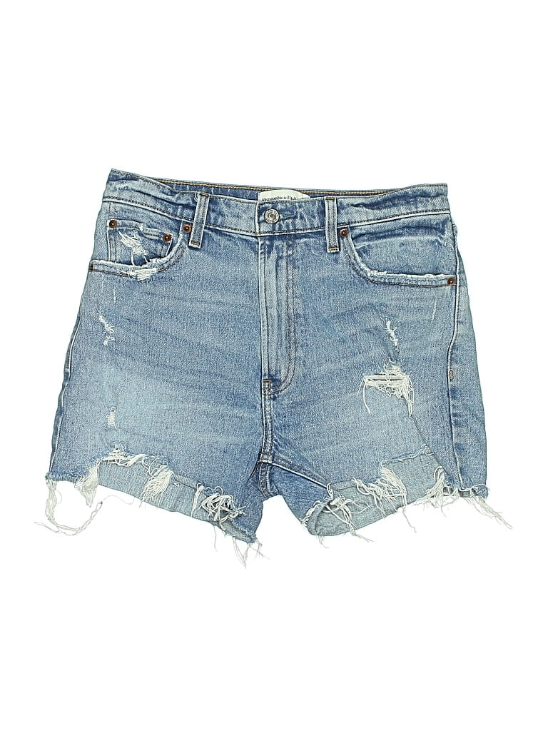 Pre-owned Abercrombie & Fitch Denim Shorts In Blue