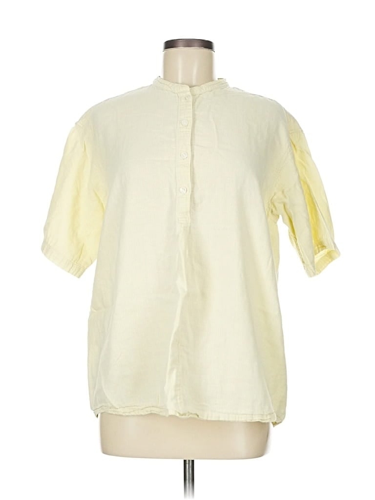 UNBRANDED Pre-owned Short Sleeve Blouse In Yellow