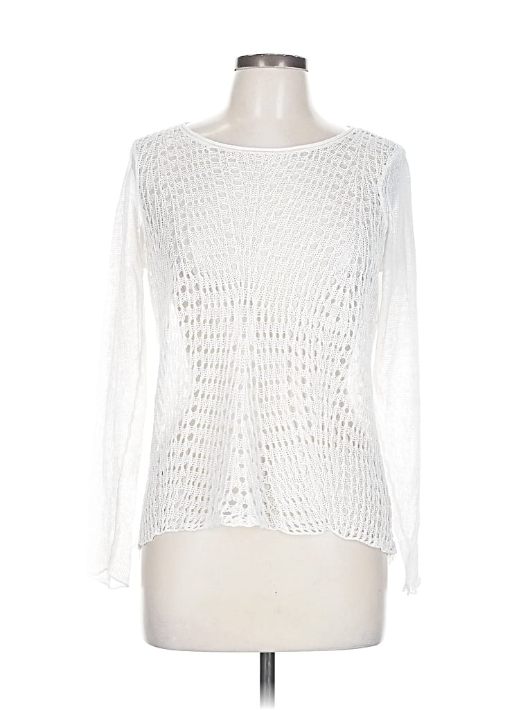 Pre-owned Eileen Fisher Pullover Sweater In White