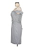 Anna Lee 100% Polyester Gray Cocktail Dress Size M - photo 5