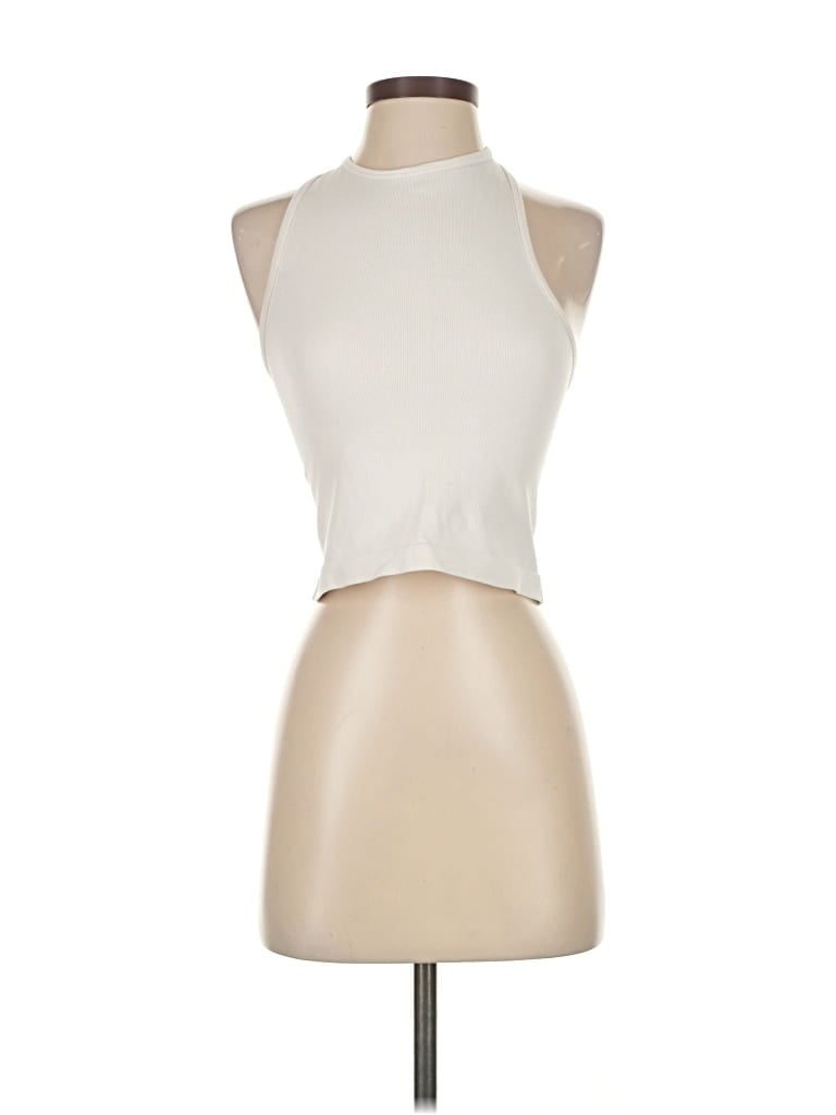 Pre-owned Intimately By Free People Tank Top Ivory Halter Neckline Tops In White