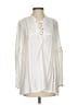 Neiman Marcus 100% Rayon Solid Ivory Long Sleeve Blouse Size S - photo 1