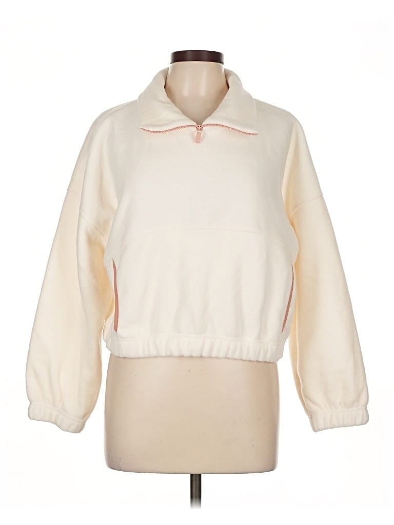 Pre-owned Active By Old Navy Fleece Jacket In White