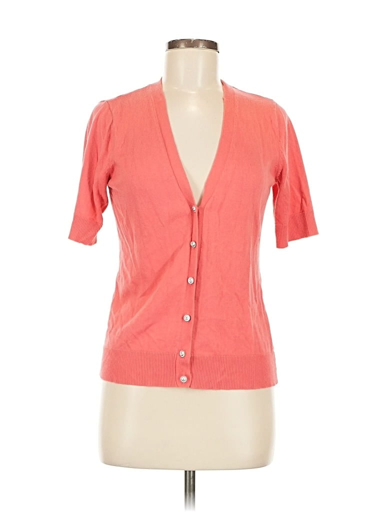 Pre-owned 7th Avenue Design Studio New York & Company Cardigan Sweater In Orange