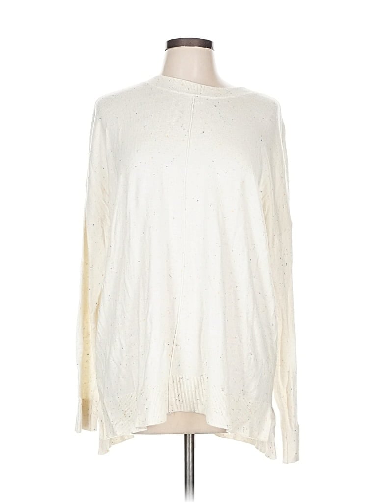 Pre-owned Ann Taylor Loft Outlet Pullover Sweater In White