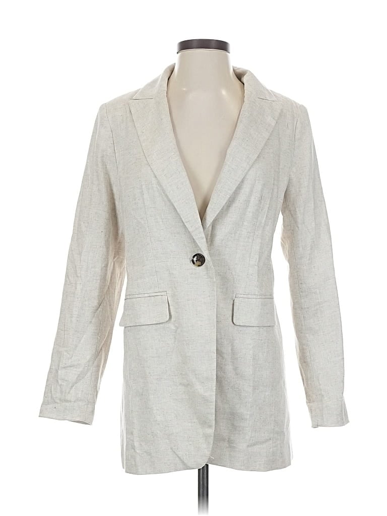 Pre-owned Banana Republic Factory Store Blazer Jacket In White