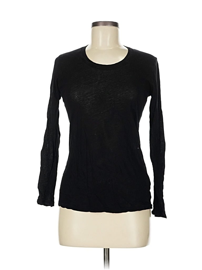 Pre-owned Monrow Long Sleeve T-shirt In Black