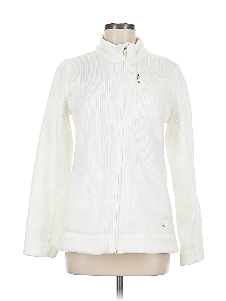 Pre-owned Calvin Klein Track Jacket In White