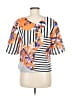 Clover Canyon 100% Polyester Orange Short Sleeve Blouse Size M - photo 2
