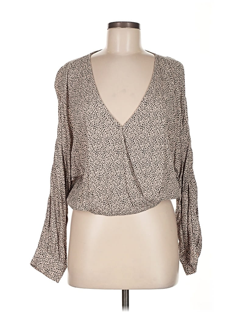 AMERICAN EAGLE OUTFITTERS Pre-owned 3/4 Sleeve Blouse In Gray