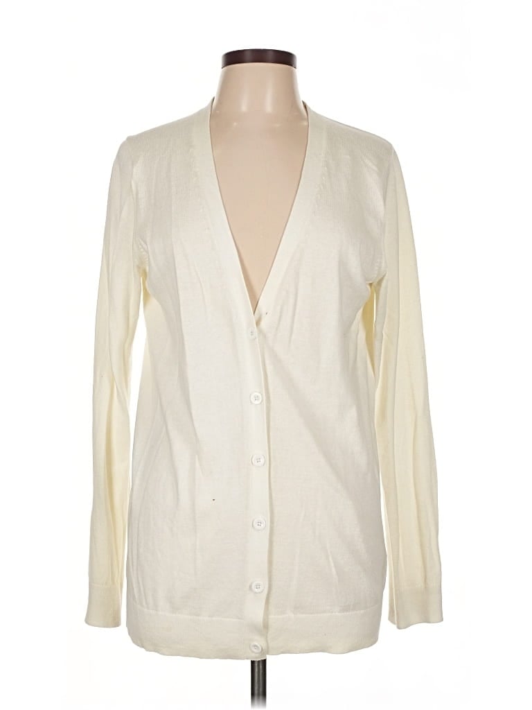 Pre-owned Gap Outlet Cardigan Sweater In White