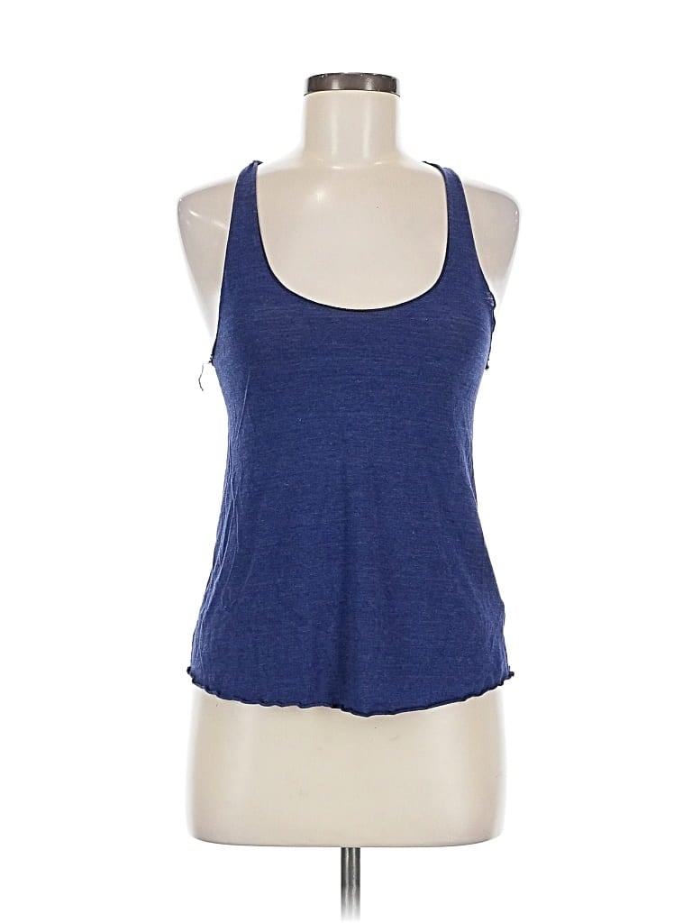 AMERICAN APPAREL Pre-owned Sleeveless Top Blue Halter Neckline Tops