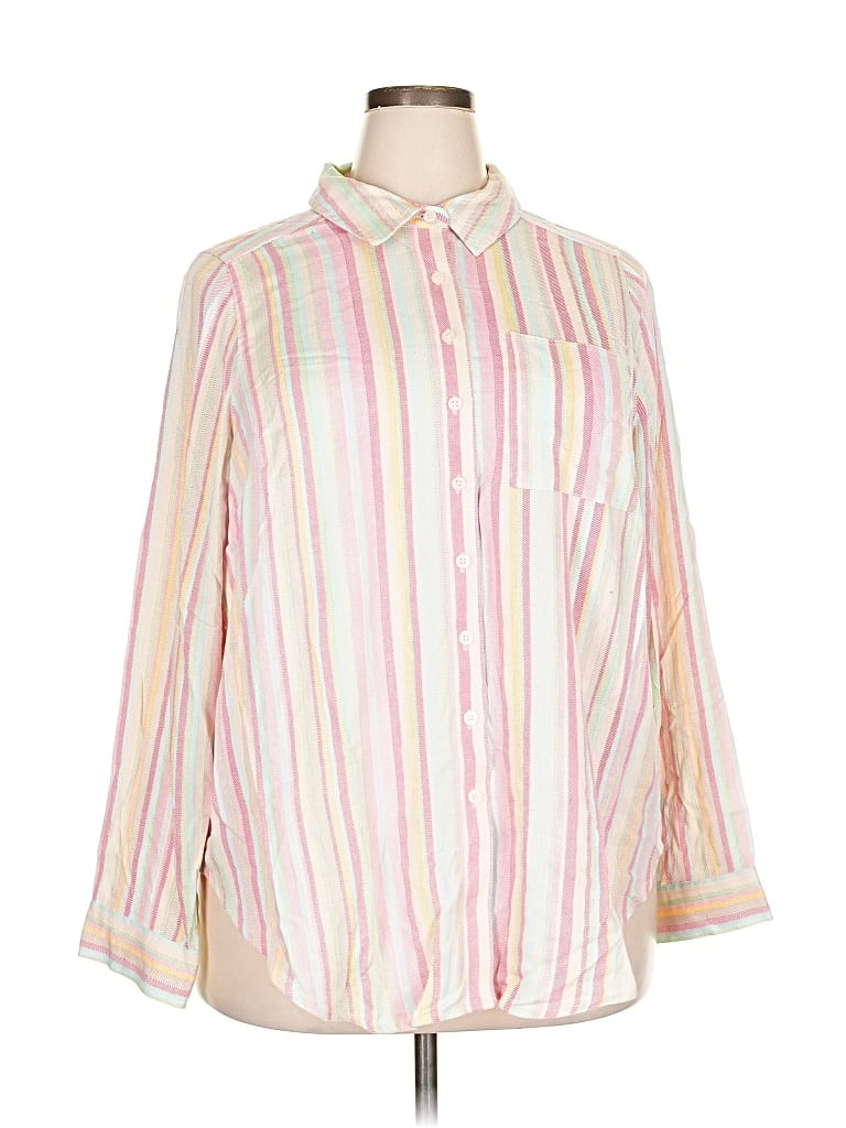 Pre-owned Torrid Long Sleeve Blouse In Pink