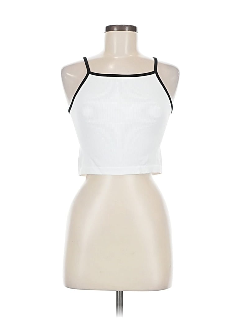 Pre-owned Wild Fable Tank Top White Halter Neckline Tops