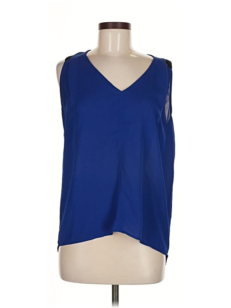 Pre-owned Monteau Sleeveless Blouse In Blue