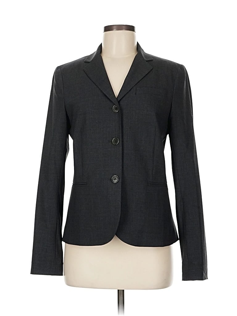 Pre-owned Theory Wool Blazer Jacket In Gray