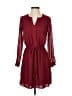 Daniel Rainn 100% Polyester Chevron-herringbone Burgundy Casual Dress Size XS - photo 1