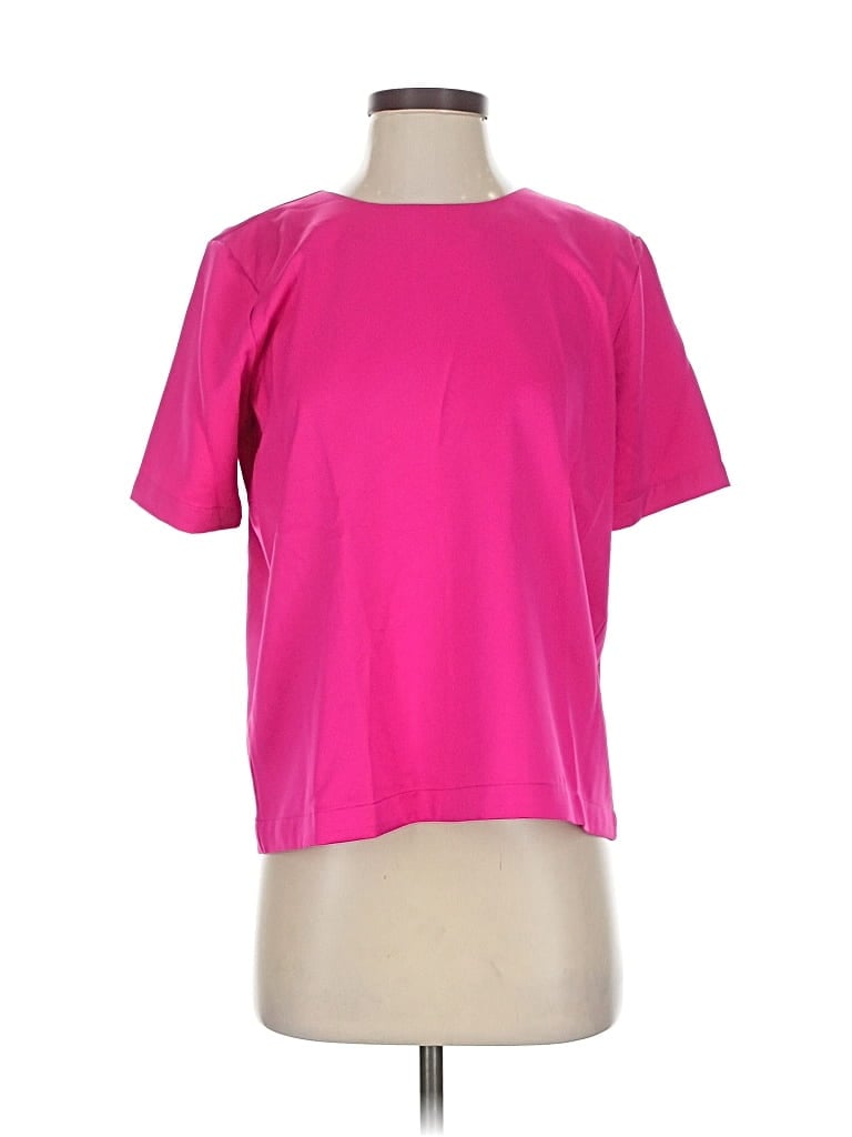 Click to view more detailed imagery on our partner's website Pre-owned Ann Taylor Short Sleeve Top Pink Keyhole Neckline Tops
