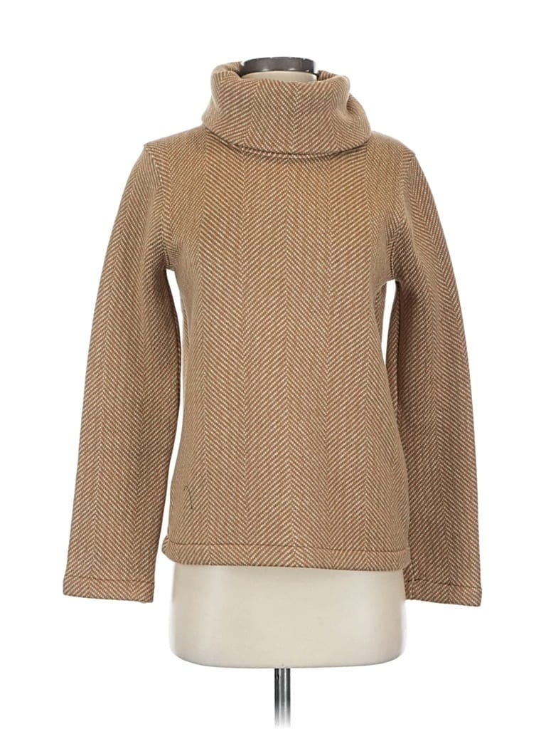 Pre-owned J.crew Factory Store Turtleneck Sweater In Brown