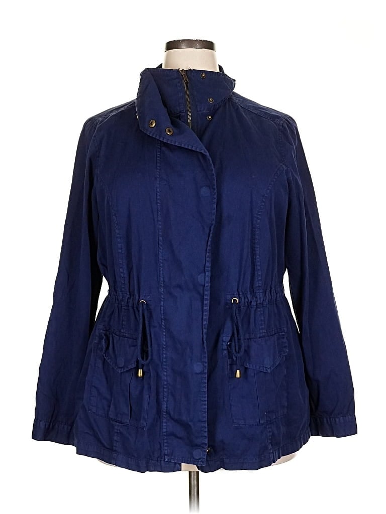 Pre-owned Torrid Raincoat In Blue