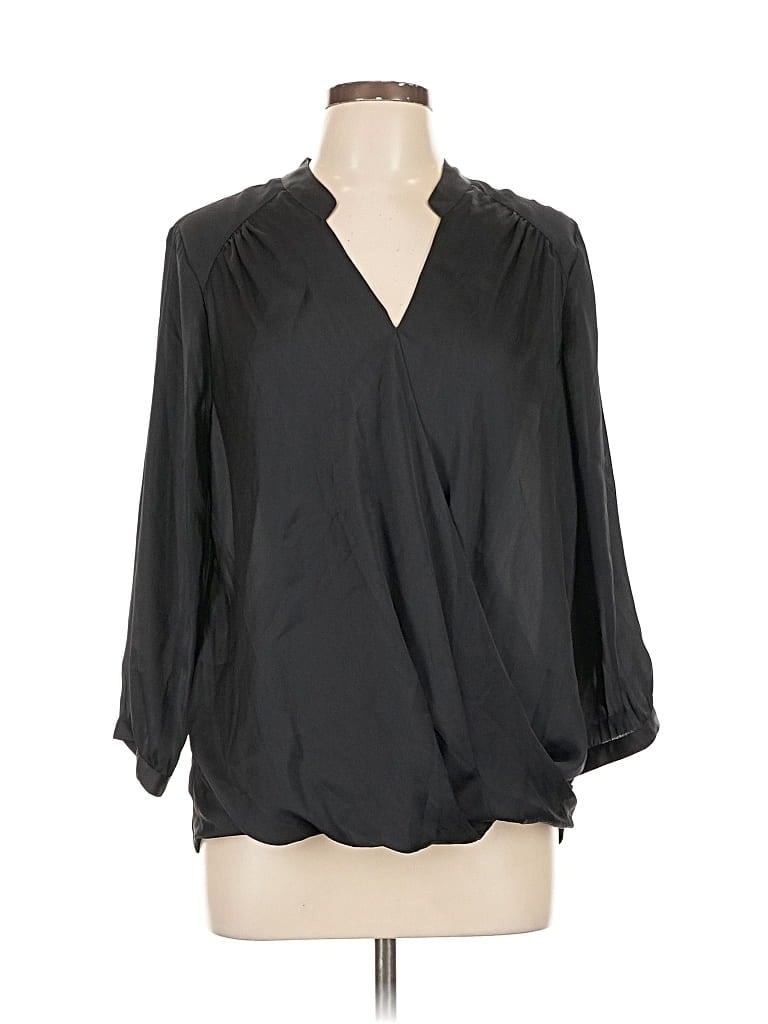 Gloria Vanderbilt 3/4 Sleeve Blouse In Black