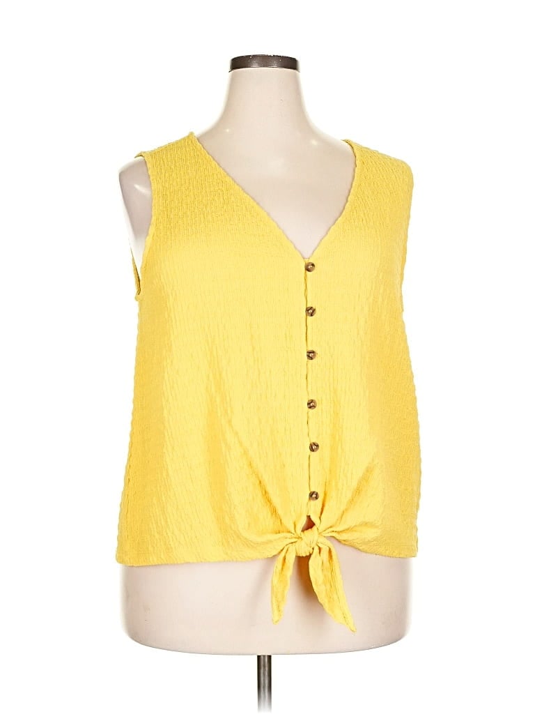 Sanctuary Sleeveless Blouse In Yellow