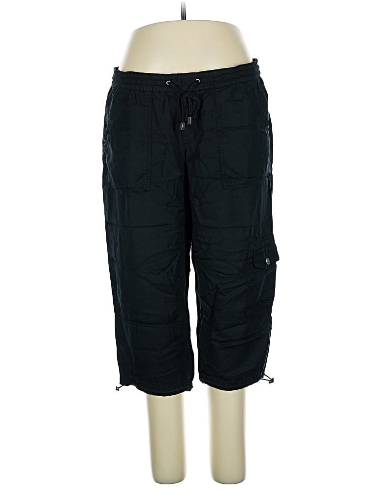 Pre-owned Lane Bryant Cargo Pants In Black
