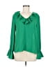 CeCe 100% Polyester Green Long Sleeve Blouse Size M - photo 1