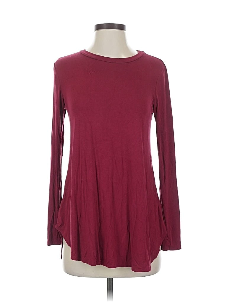 Pre-owned Azules Long Sleeve T-shirt In Burgundy