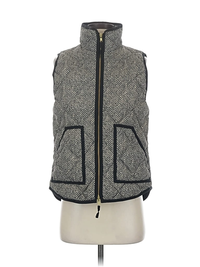 Pre-owned J.crew Factory Store Vest In Gray