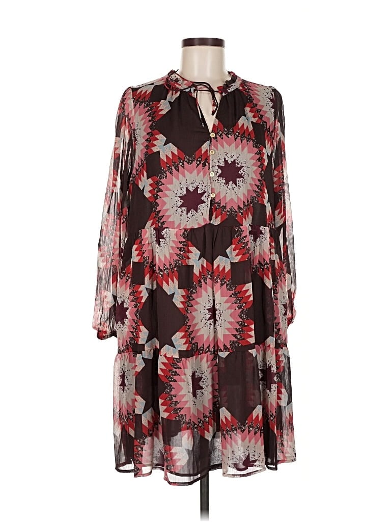 Pre-owned Ann Taylor Loft Kimono In Burgundy