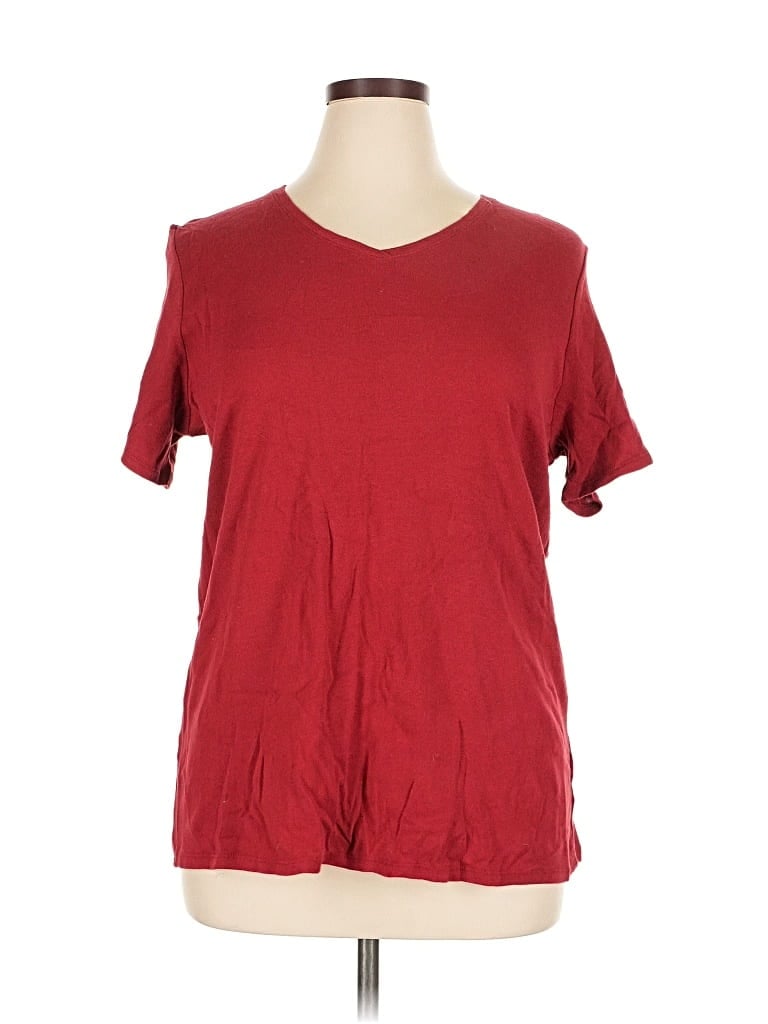 Pre-owned Croft & Barrow Short Sleeve T-shirt In Red