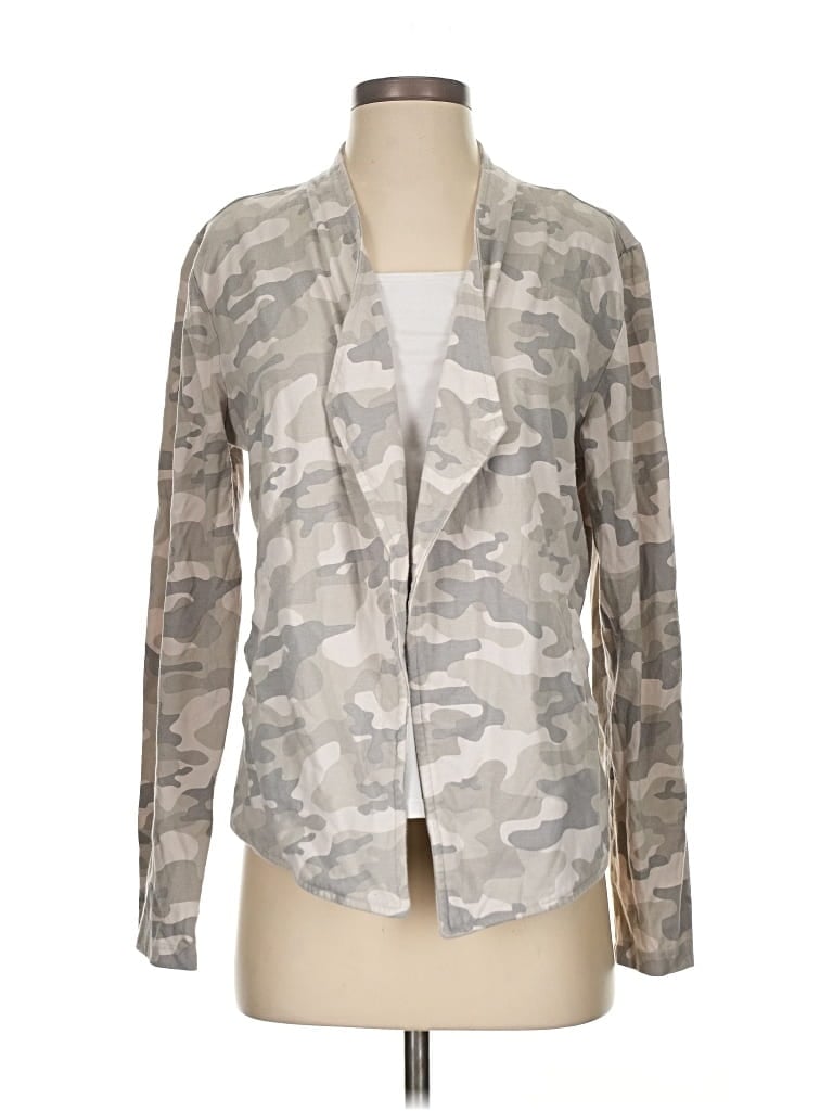 Pre-owned Susan Graver Cardigan Sweater In Silver