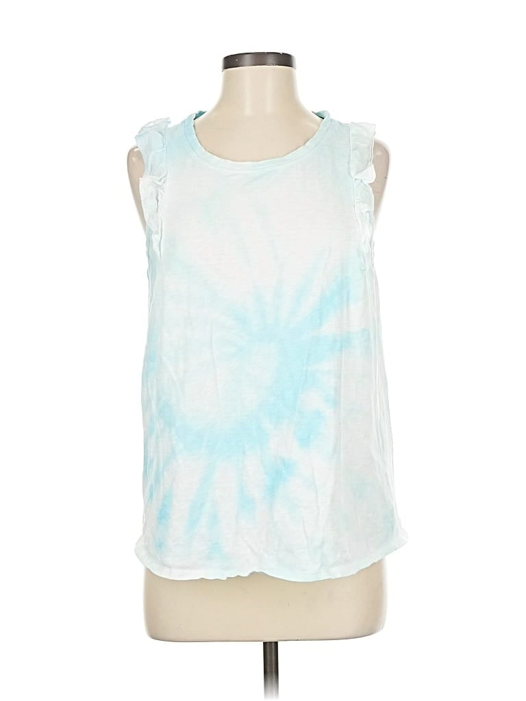 Pre-owned Knox Rose Sleeveless Top White Tie-dye Pattern Halter Neckline Tops