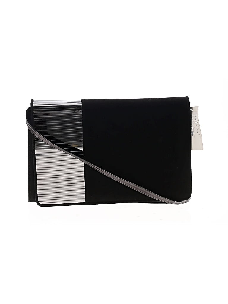Pre-owned Stuart Weitzman Leather Clutch In Black