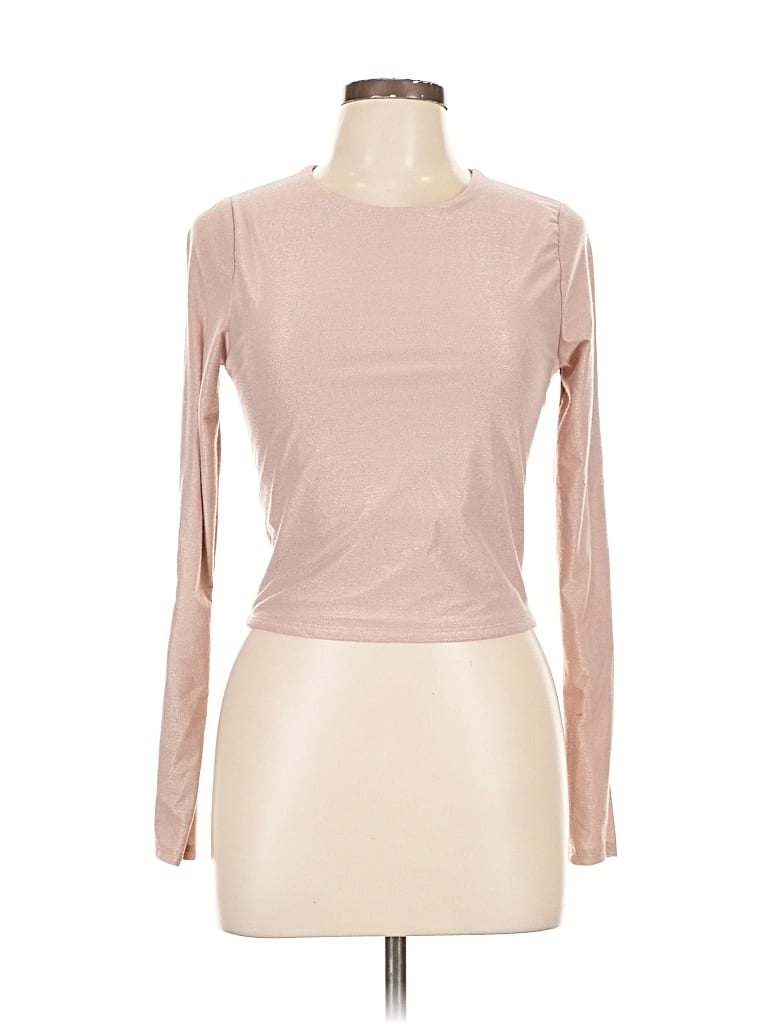 SINCERELY JULES Pre-owned Long Sleeve Top Pink Boatneck Tops