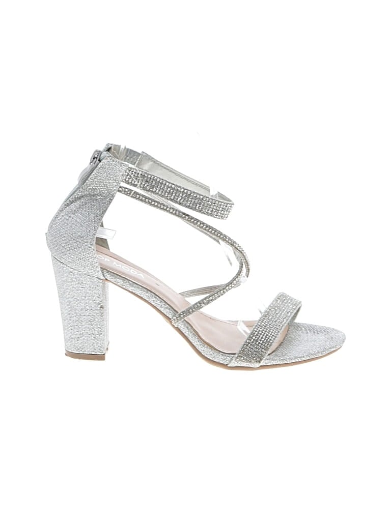 Pre-owned Top Moda Heels Silver Shoes