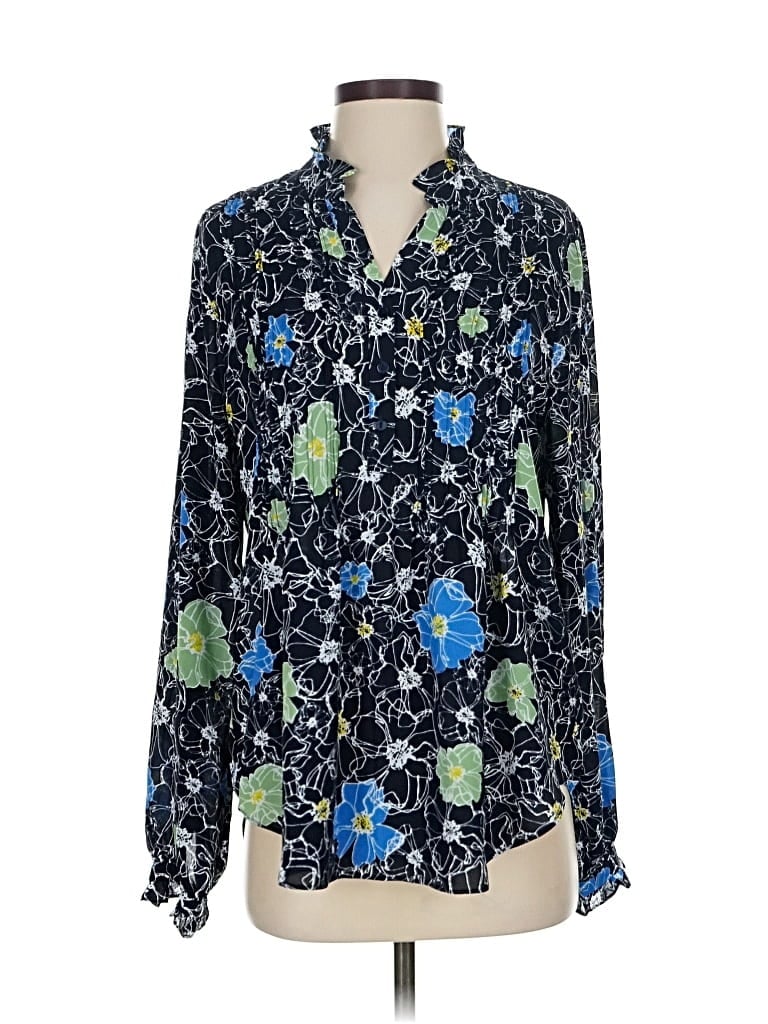 NYDJ Pre-owned Long Sleeve Blouse In Blue