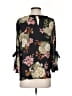 Lily Black 100% Polyester Black 3/4 Sleeve Blouse Size S - photo 2