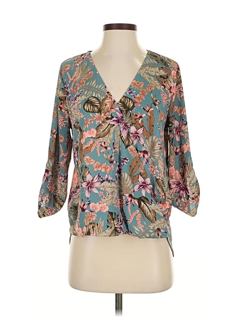 Pre-owned Beacon 3/4 Sleeve Blouse In Blue