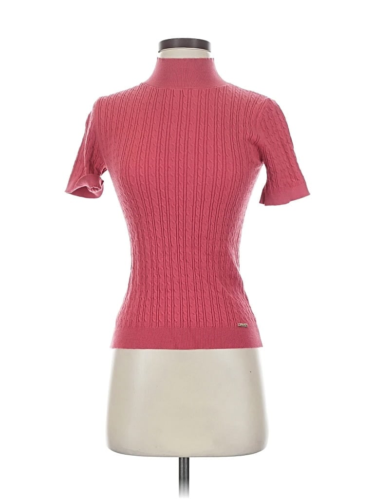 T TAHARI Pre-owned Turtleneck Sweater In Pink