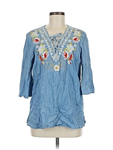 Tribal Jeans 3/4 Sleeve Blouse (view 1)