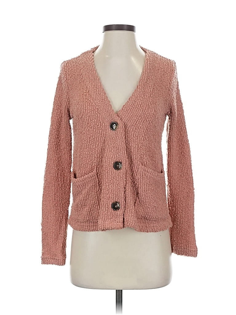 Code X Mode Cardigan Sweater In Pink