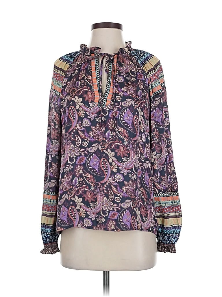 CURRENT AIR Pre-owned Long Sleeve Blouse In Purple