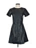 Ann Taylor 100% Polyester Solid Black Casual Dress Size 0 - photo 1