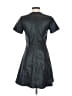 Ann Taylor 100% Polyester Solid Black Casual Dress Size 0 - photo 2