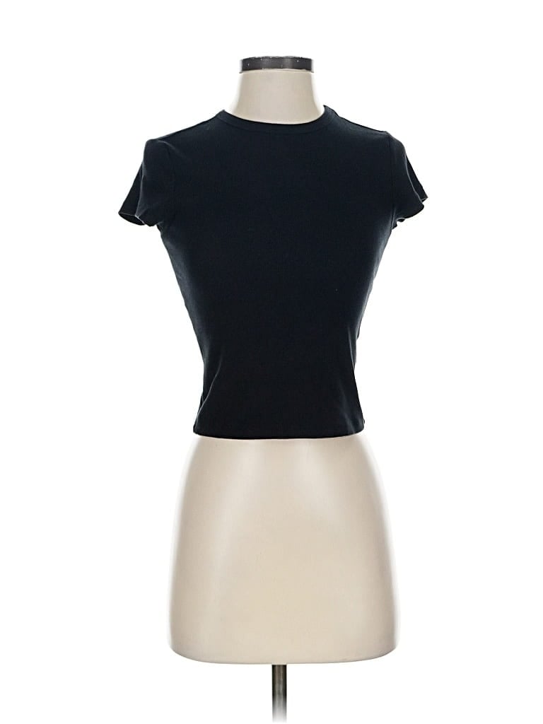 MAEVE BY ANTHROPOLOGIE Pre-owned Short Sleeve Turtleneck In Black