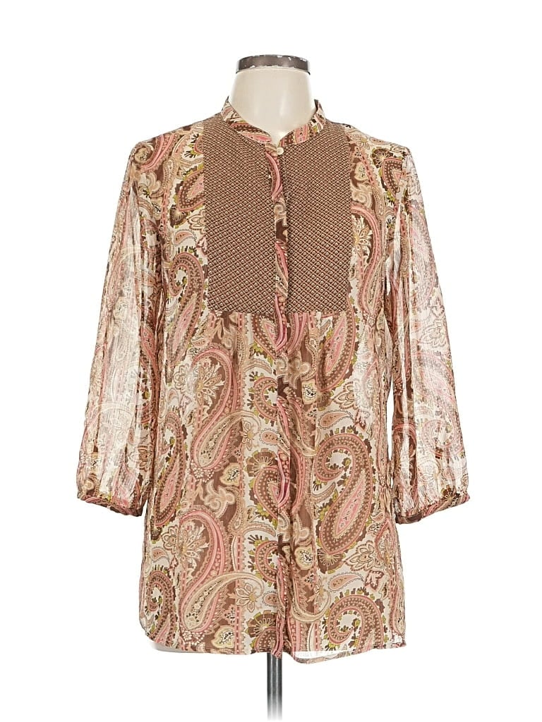 LIZ CLAIBORNE Pre-owned Long Sleeve Blouse In Brown