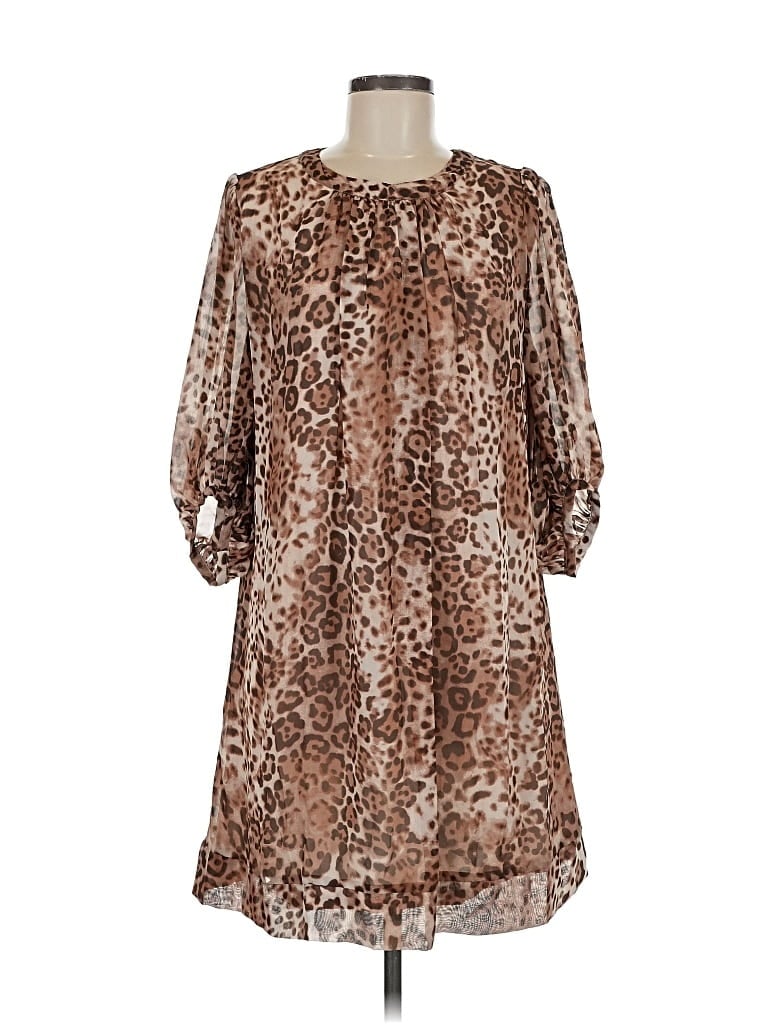 Pre-owned Eva Mendes By New York & Company Casual Dress In Brown